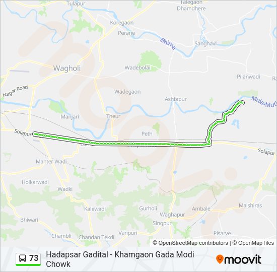 73 Bus Line Map