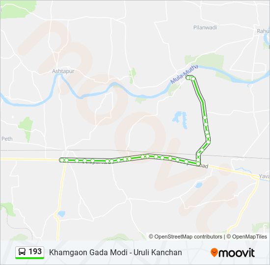 193 bus Line Map