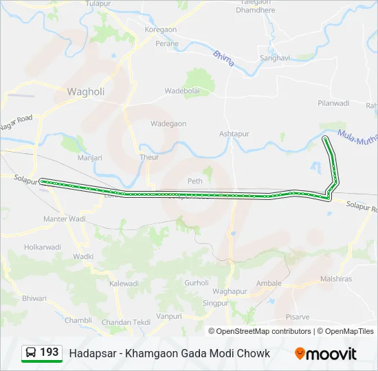 193 Bus Line Map
