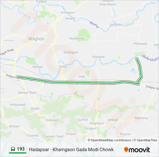 193 Bus Line Map