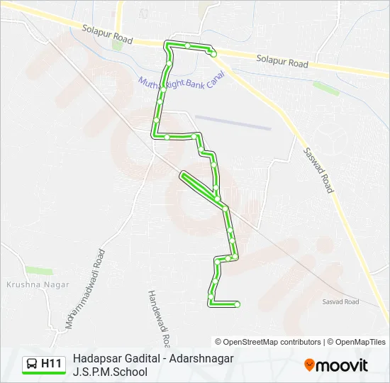 H11 Bus Line Map