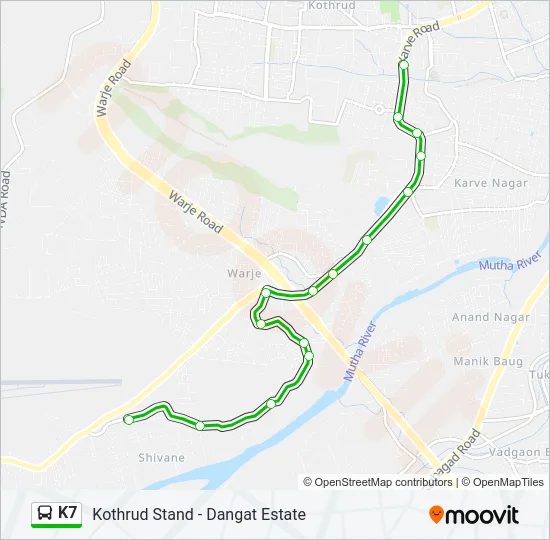 K7 Bus Line Map