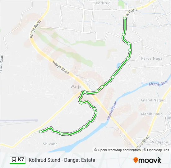 K7 Bus Line Map