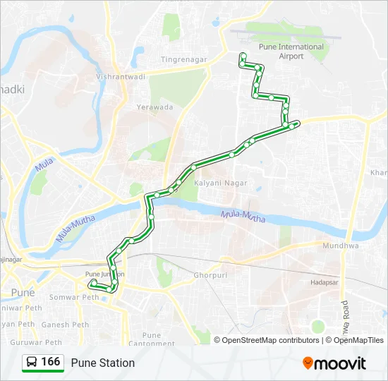 166 Bus Line Map
