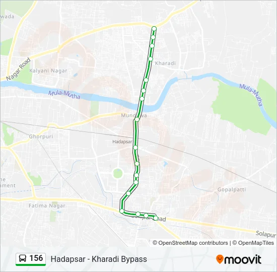 156 Bus Line Map