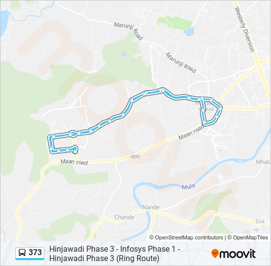 373 bus Line Map