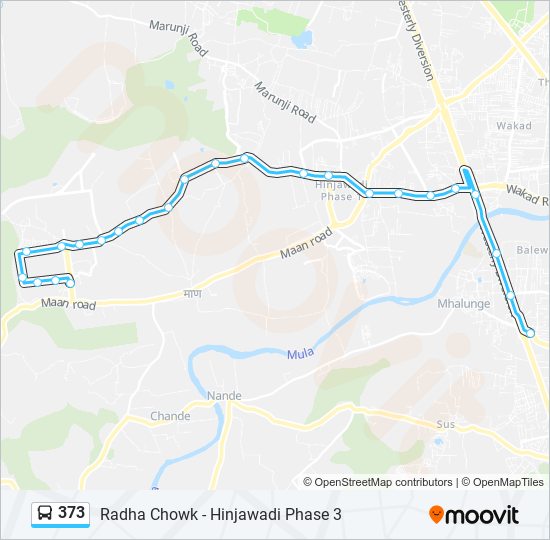 373 Bus Line Map