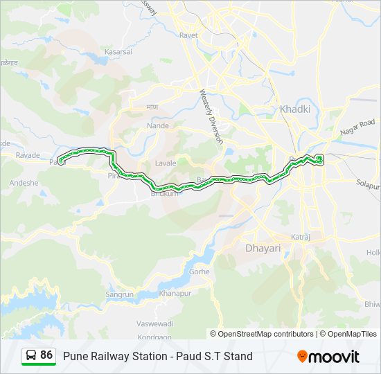 86 Bus Line Map