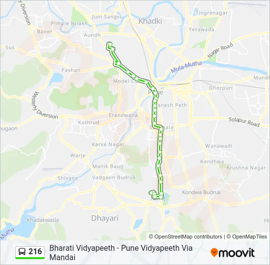 216 Bus Line Map