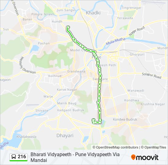 216 Bus Line Map