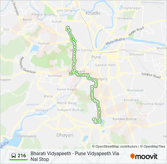 216 Bus Line Map