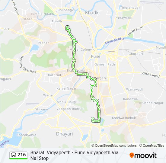 216 Bus Line Map