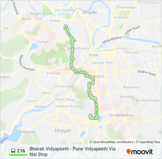 216 Bus Line Map