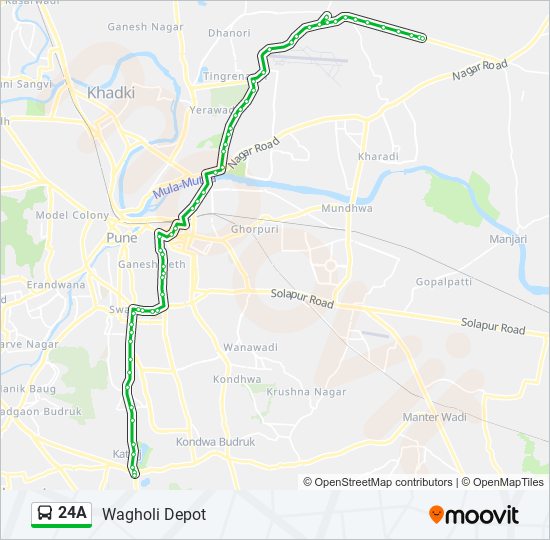 24A Bus Line Map