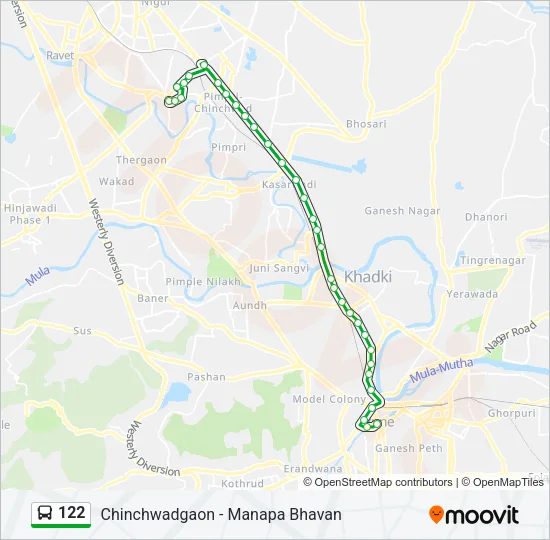 122 Bus Line Map