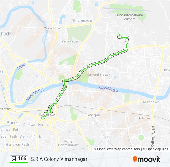 166 Bus Line Map