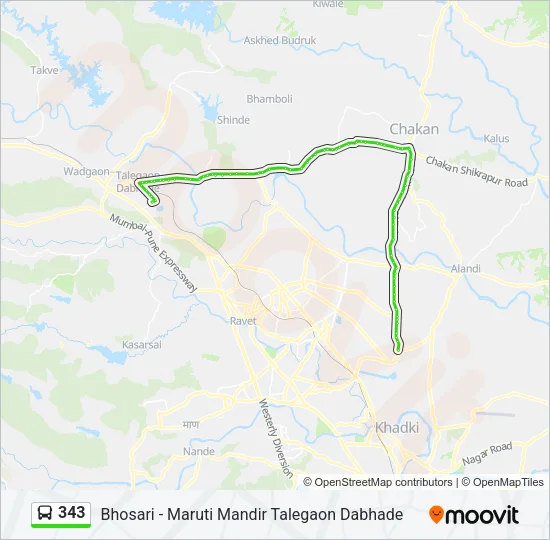 343 Bus Line Map