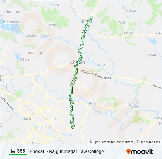 358 Bus Line Map