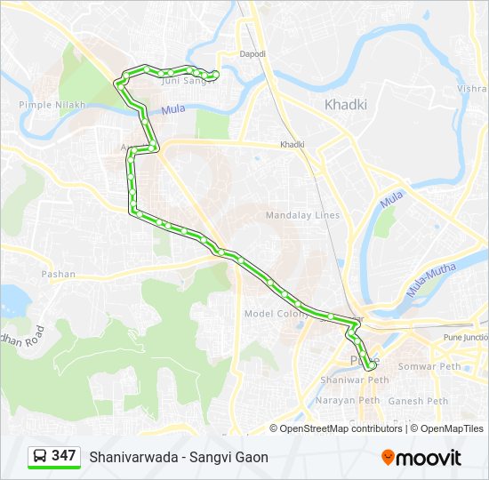 347 Bus Line Map