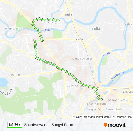347 Bus Line Map