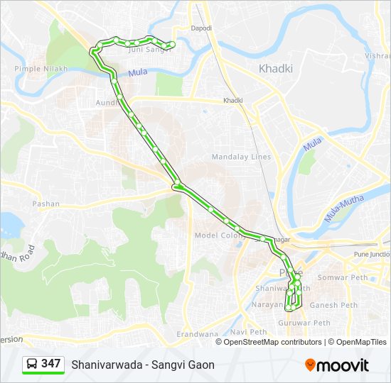 347 Bus Line Map