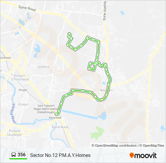 356 Bus Line Map