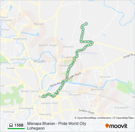 158B Bus Line Map