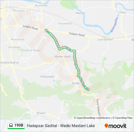 190B Bus Line Map