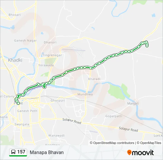 157 Bus Line Map