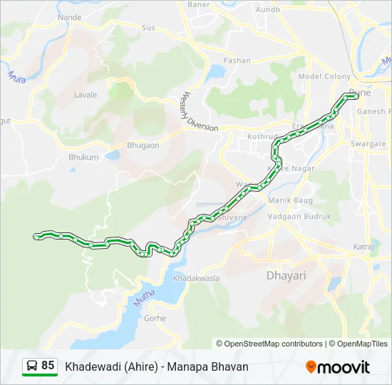 85 Bus Line Map