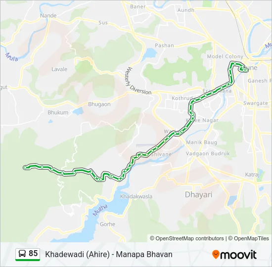85 Bus Line Map