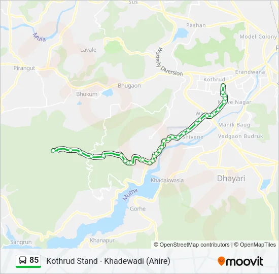 85 Bus Line Map