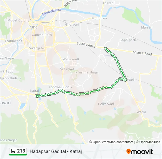 213 Bus Line Map
