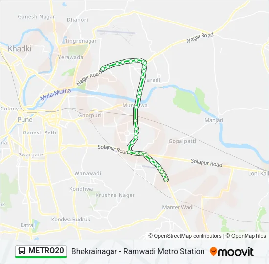 METRO20 Bus Line Map
