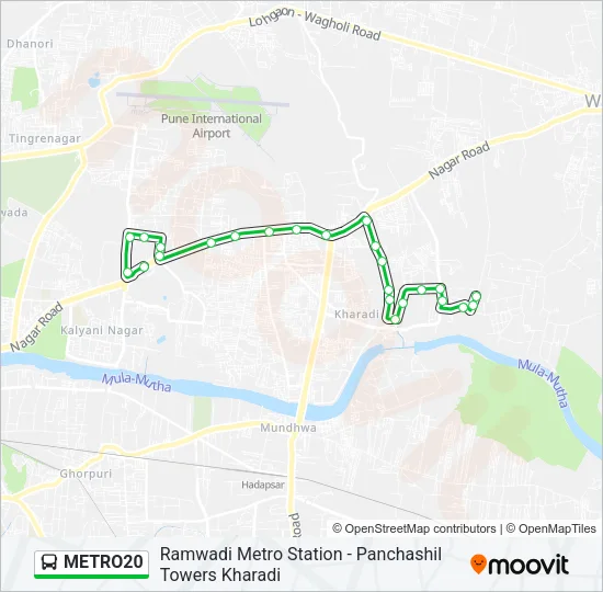 METRO20 Bus Line Map