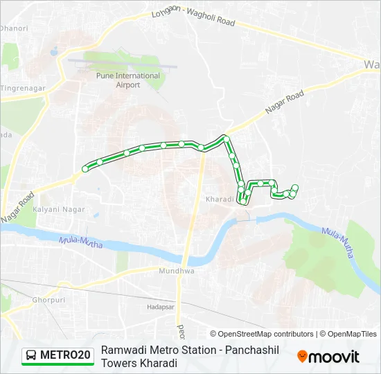 METRO20 Bus Line Map