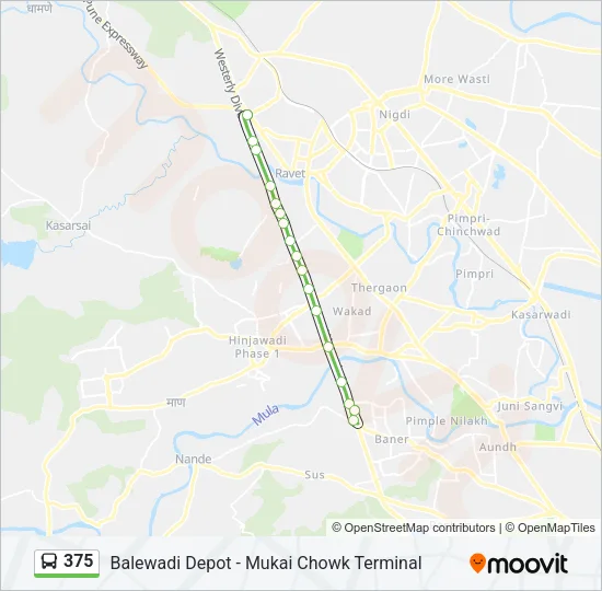 375 Bus Line Map
