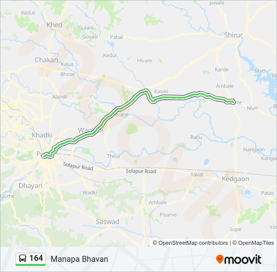 164 Bus Line Map