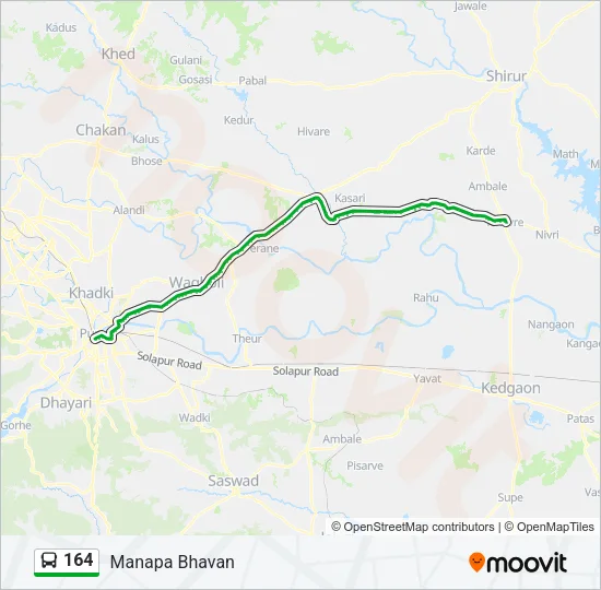 164 Bus Line Map