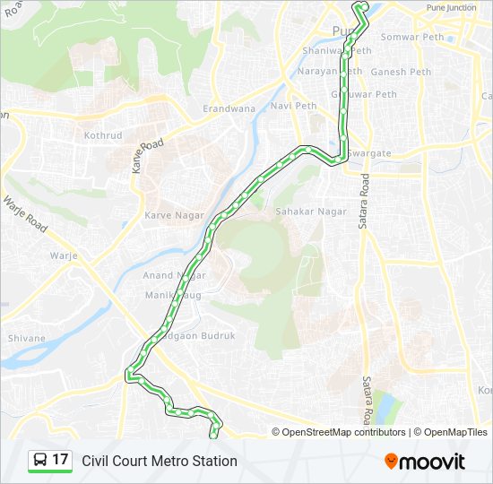 17 Bus Line Map
