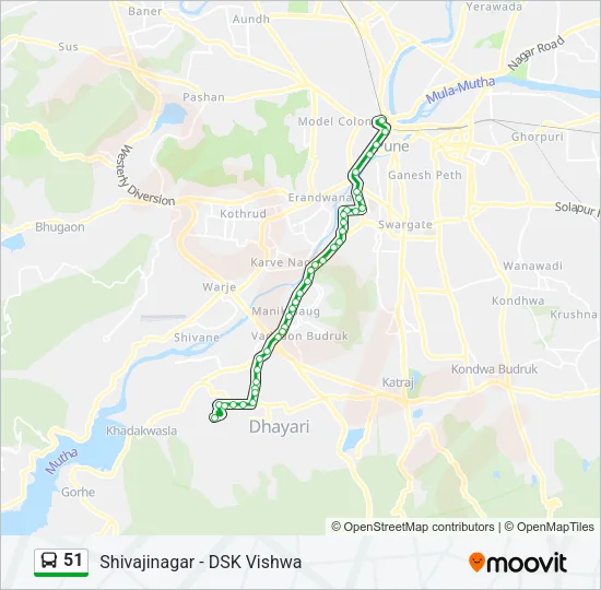 51 Bus Line Map