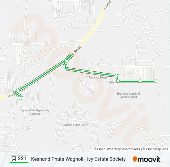 221 Bus Line Map