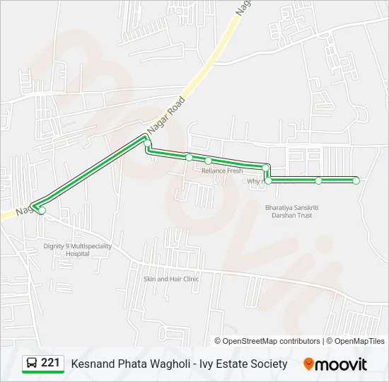221 Bus Line Map