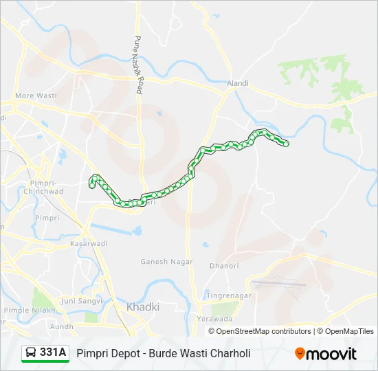 331A Bus Line Map