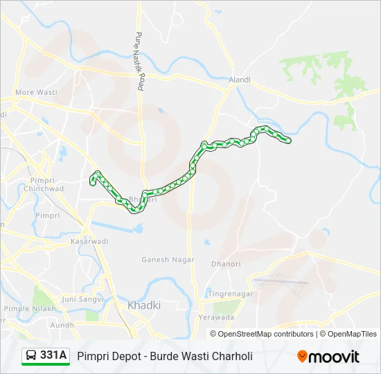331A Bus Line Map