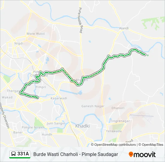 331A Bus Line Map