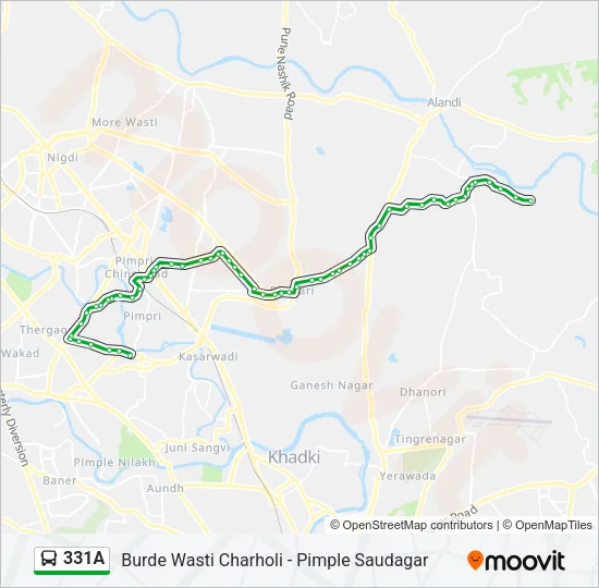 331A Bus Line Map