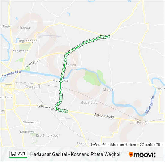 221 Bus Line Map