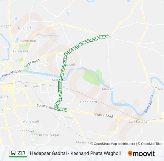 221 Bus Line Map