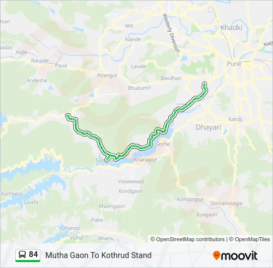 84 Bus Line Map